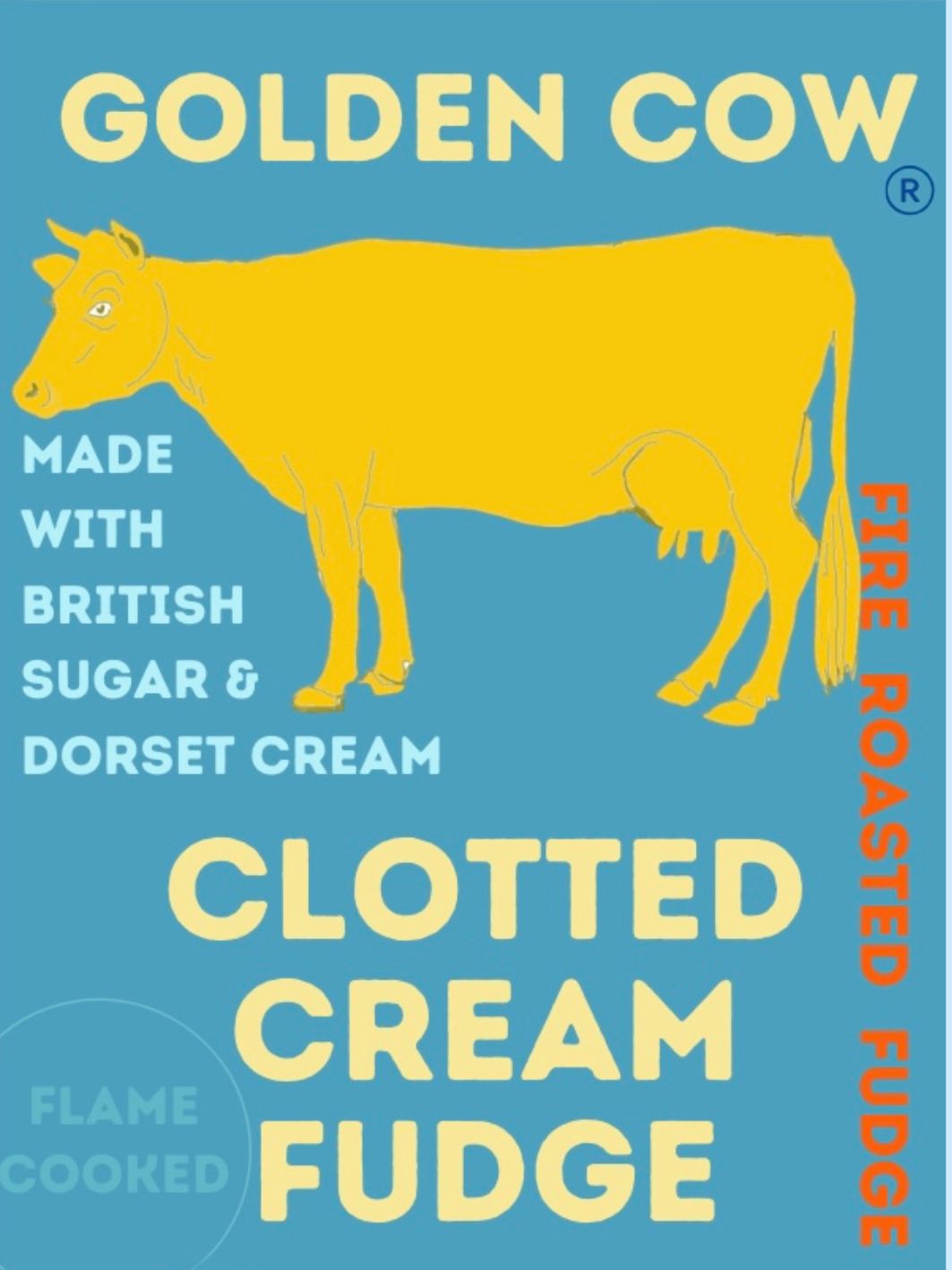Golden Cow Flame Roasted luxury clotted cream fudge